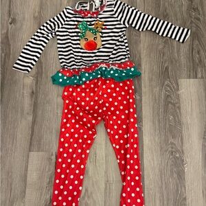 SHEIN Red and Black Reindeer Kids Costume